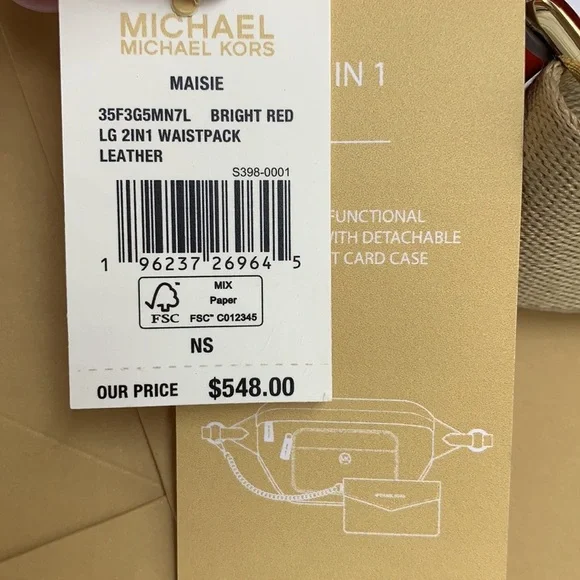 MICHAEL KORS
Maisie Large Pebbled Leather 2-in-1
Waistpack Fannypack Cro… - Picture 16 of 16